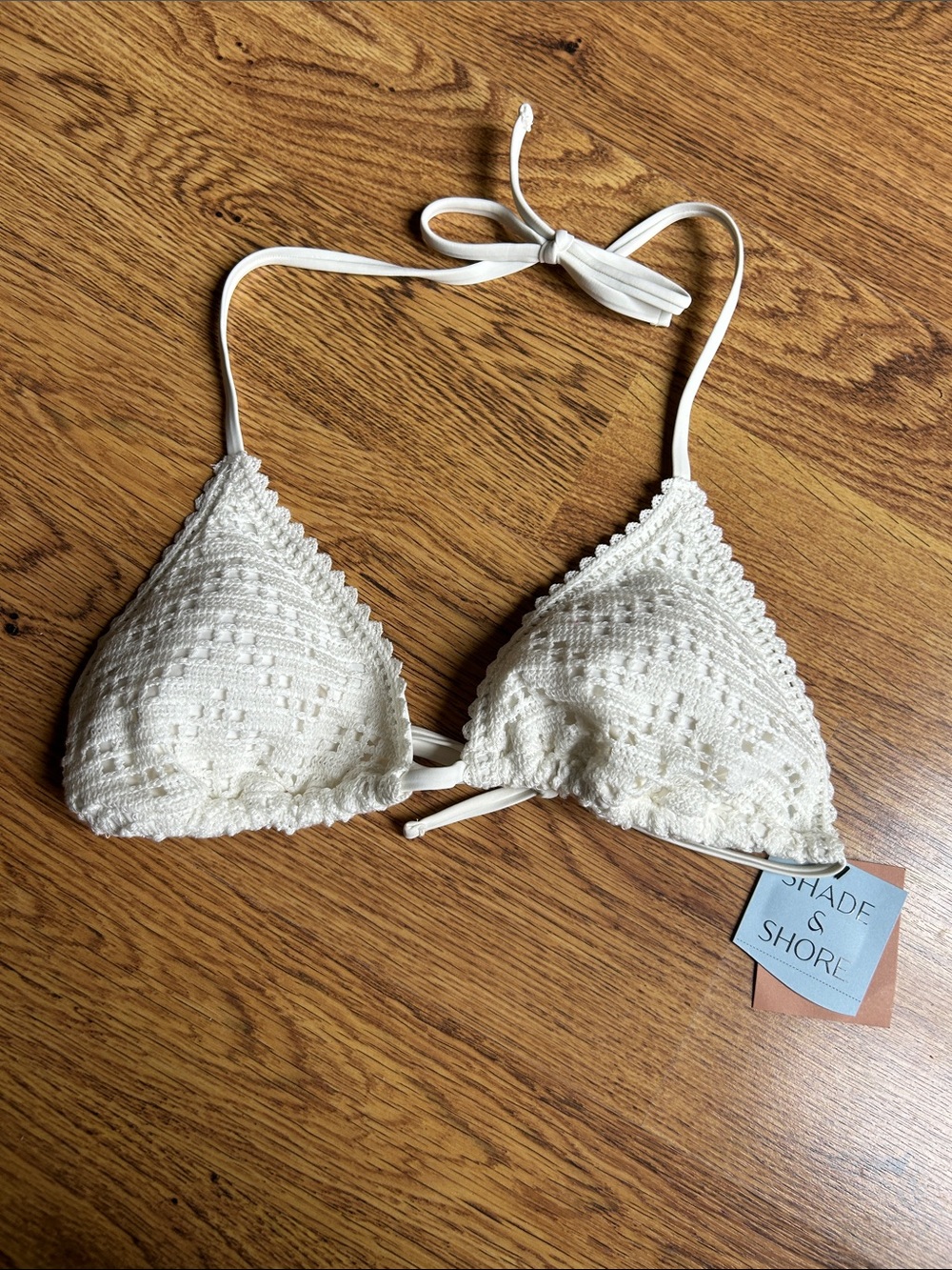 NWT Shade & Shore Crochet Bikini Top
